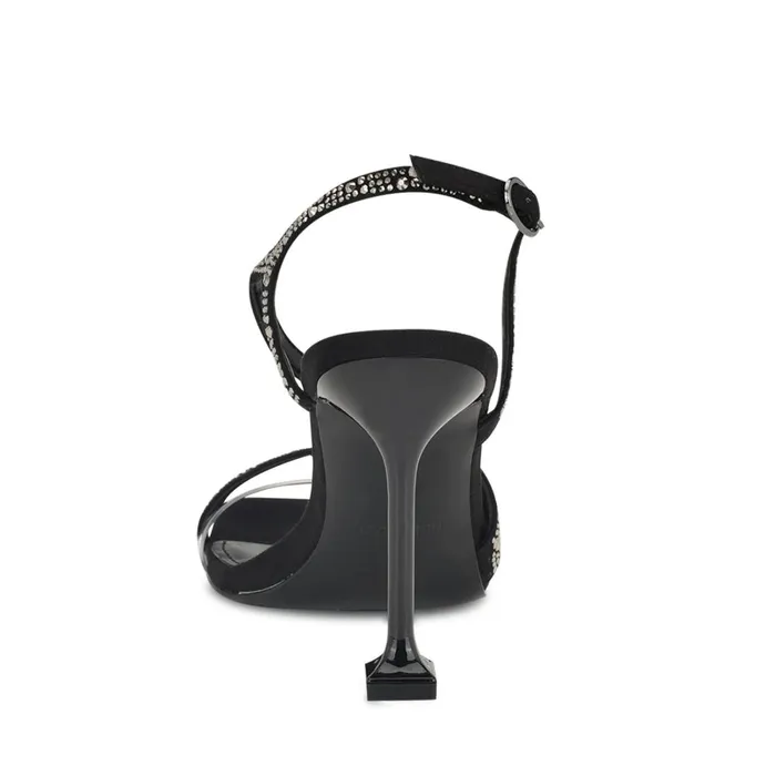 Nines Strappy Heeled Sandals Black Crystal Women Nine West Sandals Nines Strappy Heeled Sandals Black Crystal Women Nine West Sandals