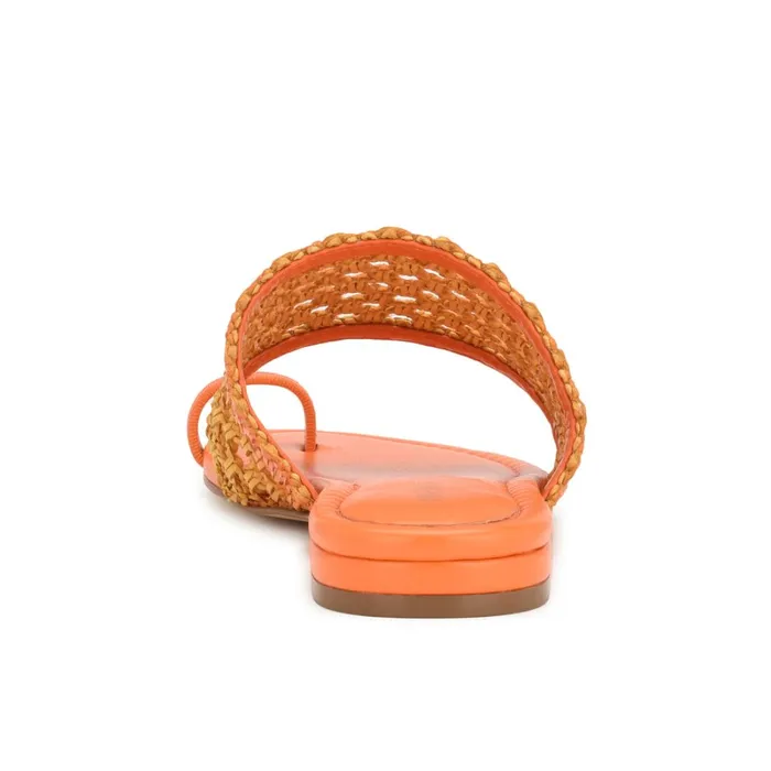 Nolah Flat Slide Sandals Orange Yellow Ombre Women Nine West Flats Nolah Flat Slide Sandals Orange Yellow Ombre Women Nine West Flats