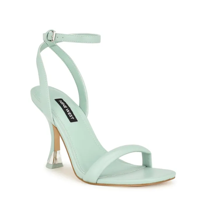 Nyra Ankle Strap Sandals Light Green Women Nine West Dress Nyra Ankle Strap Sandals Light Green Women Nine West Dress