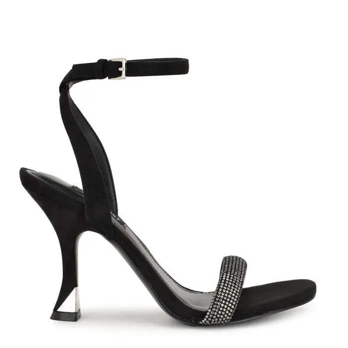 Nyrah Ankle Strap Sandals Black Women Nine West Sandals