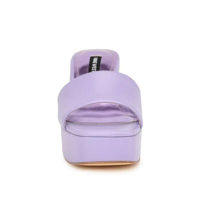 Oklee Platform Slide Sandals Lilac Women Nine West Casual