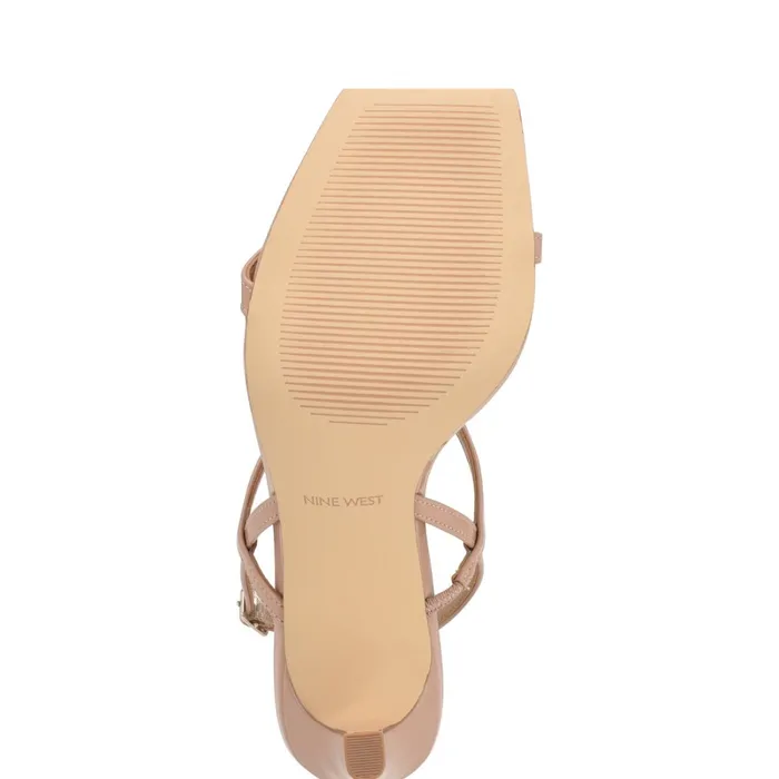 Olah Heeled Slingback Sandals Barely Nude Patent Women Nine West Heeled Olah Heeled Slingback Sandals Barely Nude Patent Women Nine West Heeled
