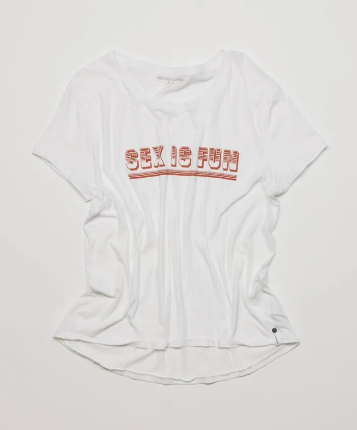 One Teaspoon Basic Tees SEX INFUSED TEE WHITE 8211 Women One Teaspoon Basic Tees SEX INFUSED TEE WHITE 8211 Women