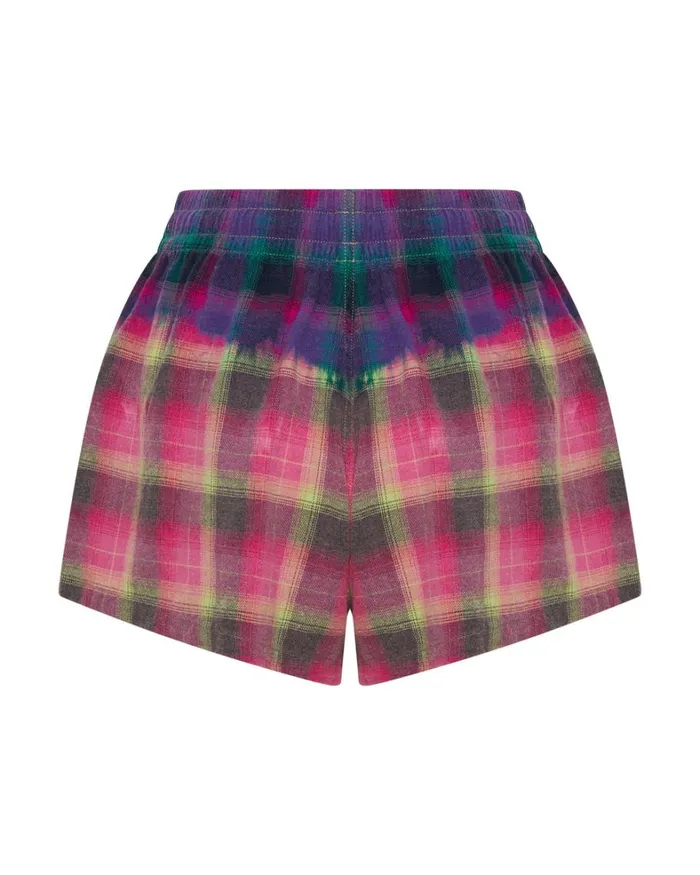 One Teaspoon Bottoms BLEACHED FLANNEL STUDDED BOXER SHORTS 8211 Women One Teaspoon Bottoms BLEACHED FLANNEL STUDDED BOXER SHORTS 8211 Women