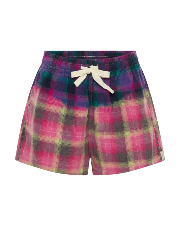 One Teaspoon Bottoms BLEACHED FLANNEL STUDDED BOXER SHORTS 8211 Women One Teaspoon Bottoms BLEACHED FLANNEL STUDDED BOXER SHORTS 8211 Women
