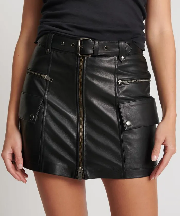 One Teaspoon Bottoms LEATHER BIKER MINI SKIRT 8211 Women One Teaspoon Bottoms LEATHER BIKER MINI SKIRT 8211 Women
