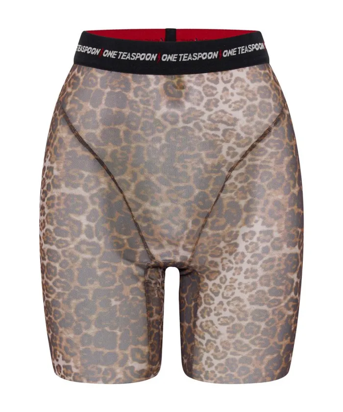 One Teaspoon Bottoms MESH ANIMAL BIKE SHORTS 8211 Women One Teaspoon Bottoms MESH ANIMAL BIKE SHORTS 8211 Women