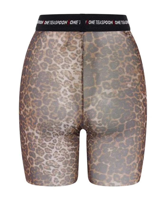 One Teaspoon Bottoms MESH ANIMAL BIKE SHORTS 8211 Women One Teaspoon Bottoms MESH ANIMAL BIKE SHORTS 8211 Women