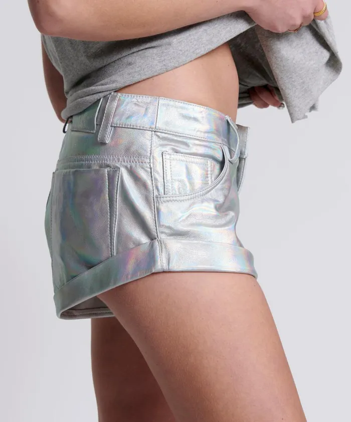 One Teaspoon Bottoms REVENGE METALLIC LEATHER BANDIT SHORTS 8211 Women One Teaspoon Bottoms REVENGE METALLIC LEATHER BANDIT SHORTS 8211 Women