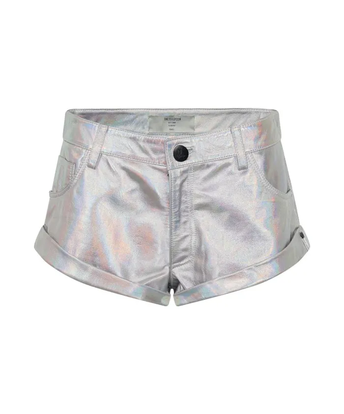 One Teaspoon Bottoms REVENGE METALLIC LEATHER BANDIT SHORTS 8211 Women One Teaspoon Bottoms REVENGE METALLIC LEATHER BANDIT SHORTS 8211 Women