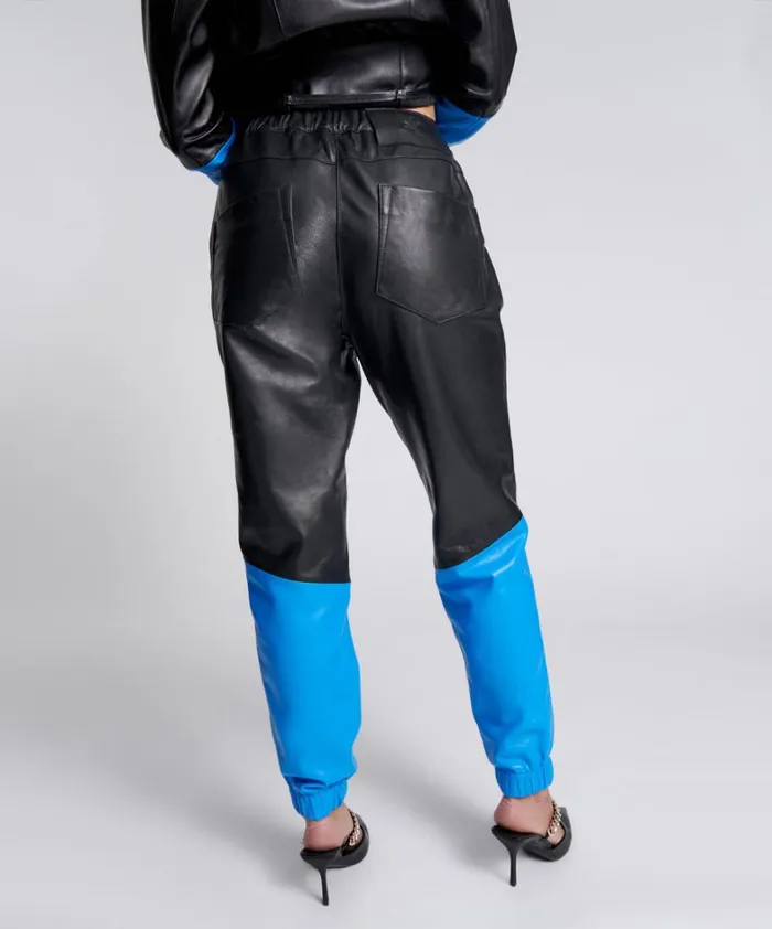 One Teaspoon Bottoms STAND BY LEATHER TRACK PANTS 8211 Women One Teaspoon Bottoms STAND BY LEATHER TRACK PANTS 8211 Women