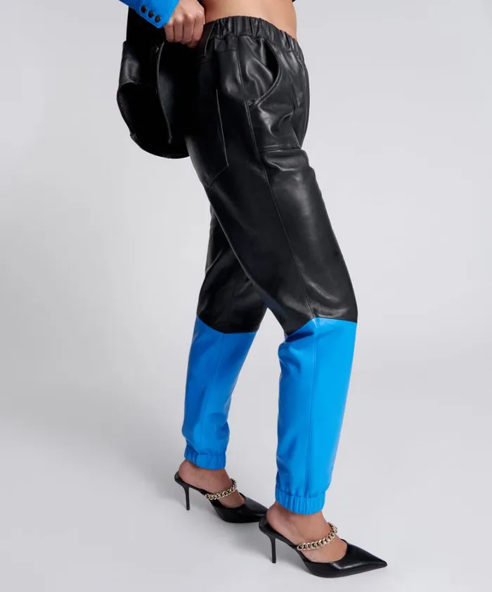 One Teaspoon Bottoms STAND BY LEATHER TRACK PANTS 8211 Women One Teaspoon Bottoms STAND BY LEATHER TRACK PANTS 8211 Women