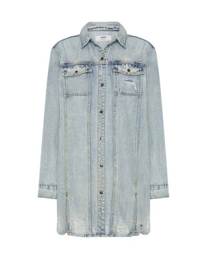 One Teaspoon Denim Dresses KANSAS BLUE TRUCKER SHIRT DRESS 8211 Women