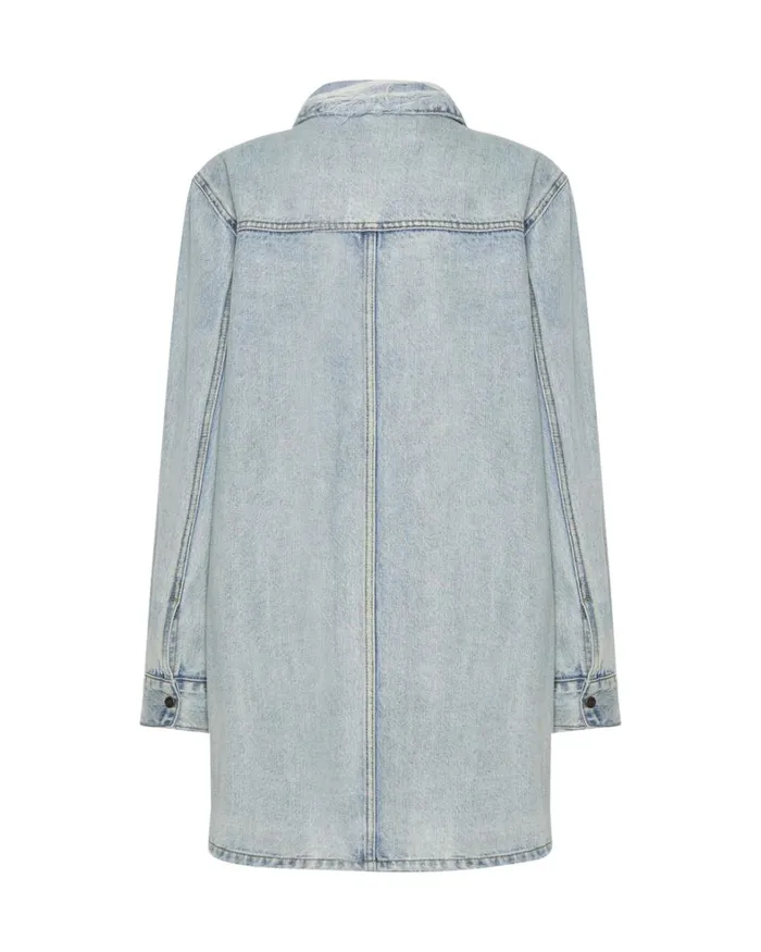 One Teaspoon Denim Dresses KANSAS BLUE TRUCKER SHIRT DRESS 8211 Women