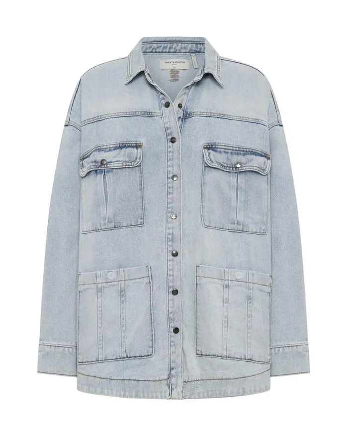 One Teaspoon Denim Jackets HUSTLER LONGLINE DENIM JACKET 8211 Women