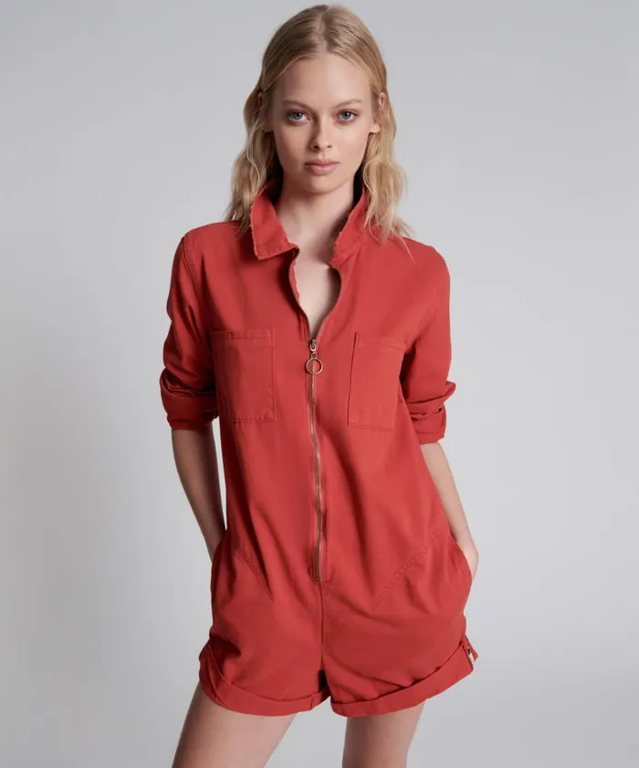 One Teaspoon Denim Jumpsuits APPLE RED PROPHECY JUMPSUIT 8211 Women One Teaspoon Denim Jumpsuits APPLE RED PROPHECY JUMPSUIT 8211 Women