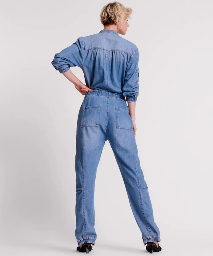 One Teaspoon Denim Jumpsuits CHAMBRAY ROMANCE ZIPPED UP JUMPSUIT 8211 Women One Teaspoon Denim Jumpsuits CHAMBRAY ROMANCE ZIPPED UP JUMPSUIT 8211 Women