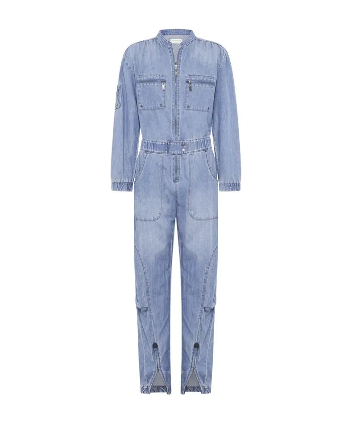 One Teaspoon Denim Jumpsuits CHAMBRAY ROMANCE ZIPPED UP JUMPSUIT 8211 Women One Teaspoon Denim Jumpsuits CHAMBRAY ROMANCE ZIPPED UP JUMPSUIT 8211 Women