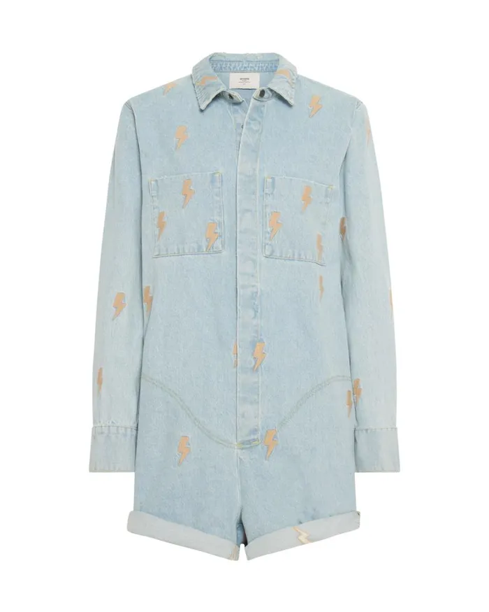 One Teaspoon Denim Jumpsuits LIGHTNING BOLT PROPHECY JUMPSUIT 8211 Women One Teaspoon Denim Jumpsuits LIGHTNING BOLT PROPHECY JUMPSUIT 8211 Women