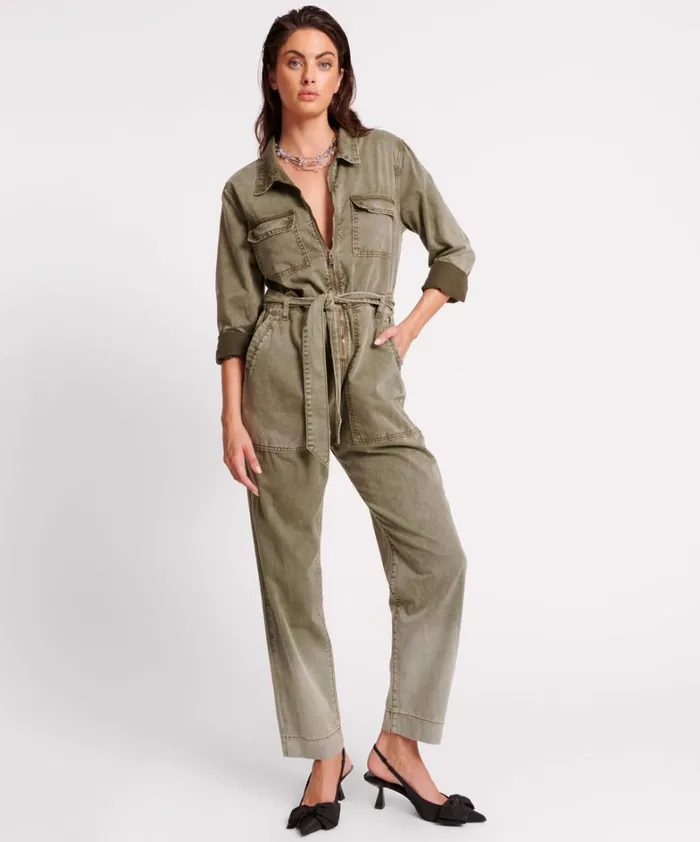 One Teaspoon Denim Jumpsuits OLD KHAKI CLAUDIA OVERALLS 8211 Women
