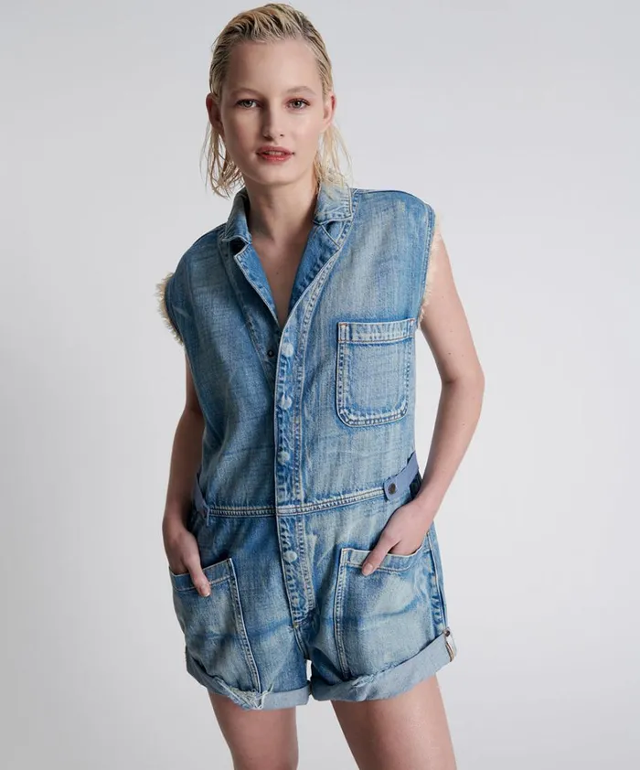 One Teaspoon Denim Jumpsuits WORN OUT HENDRIXE PALISADES OVERALL 8211 Women