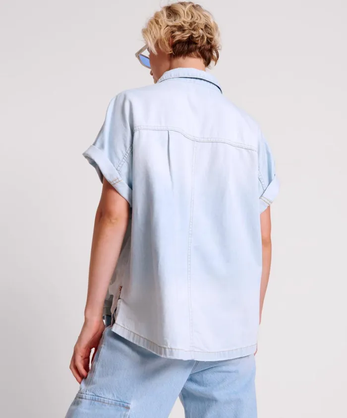 One Teaspoon Denim Tops CLASSIC BLUE BOXY DENIM SHIRT 8211 Women One Teaspoon Denim Tops CLASSIC BLUE BOXY DENIM SHIRT 8211 Women