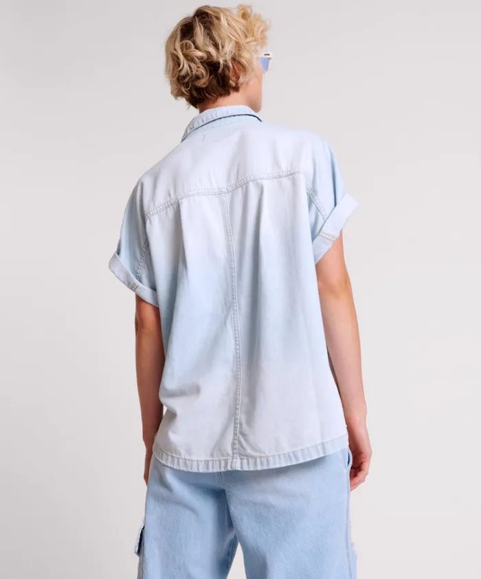 One Teaspoon Denim Tops CLASSIC BLUE BOXY DENIM SHIRT 8211 Women One Teaspoon Denim Tops CLASSIC BLUE BOXY DENIM SHIRT 8211 Women