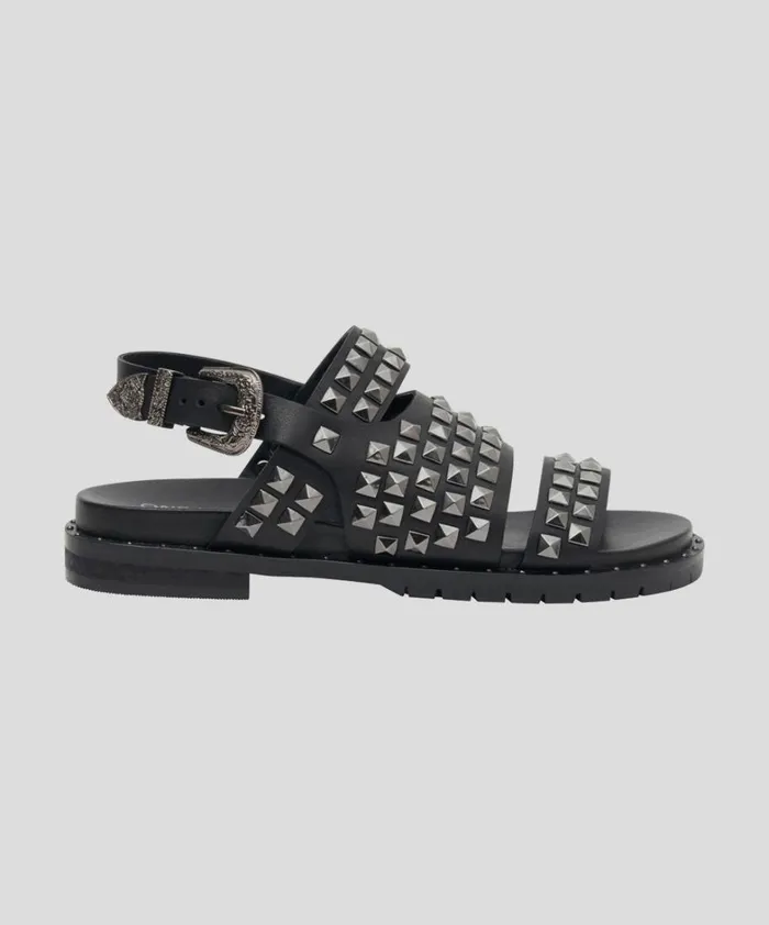 One Teaspoon Footwear GUNMETAL STUDDED VIVIENNE SANDAL 8211 Women One Teaspoon Footwear GUNMETAL STUDDED VIVIENNE SANDAL 8211 Women