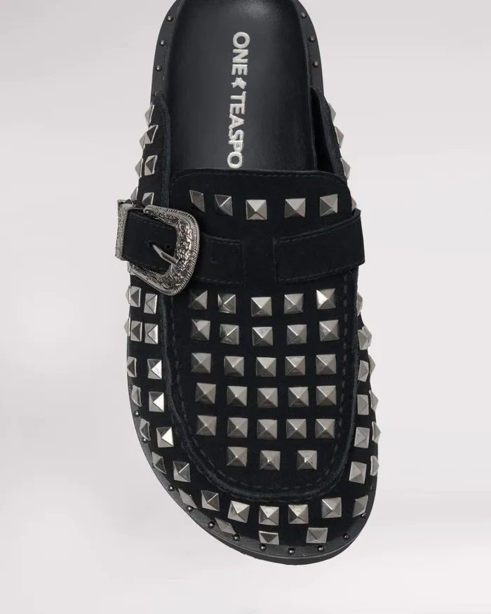 One Teaspoon Footwear STUDDED BLACK PHOENIX SLIDES 8211 Women One Teaspoon Footwear STUDDED BLACK PHOENIX SLIDES 8211 Women