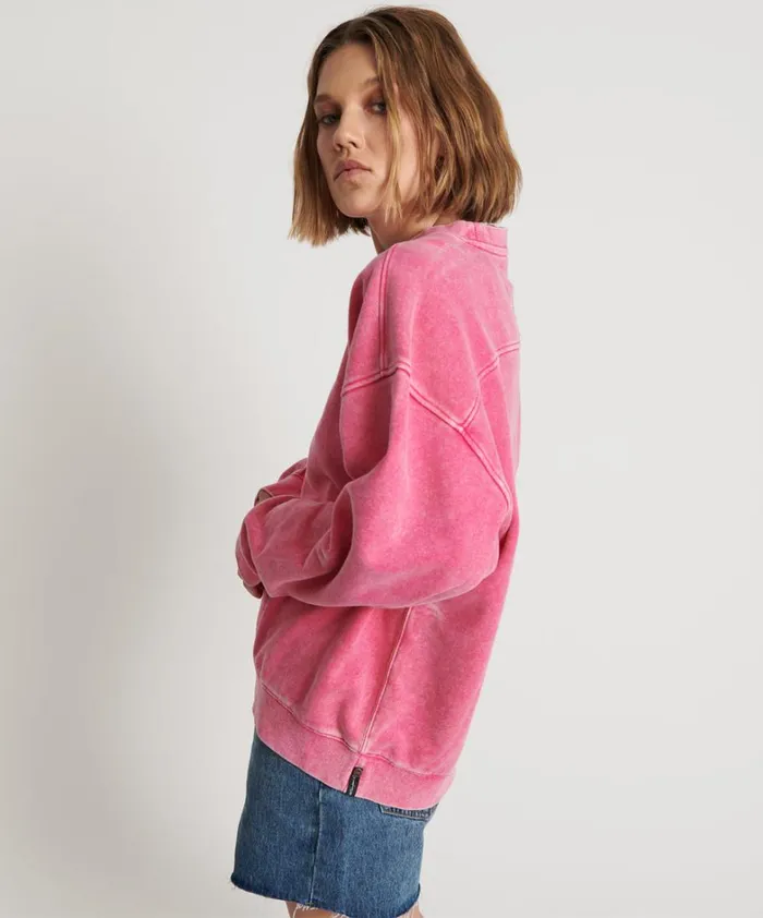 One Teaspoon Hoodies And Sweats PINK BOWER BIRD RETRO SWEATER 8211 Women One Teaspoon Hoodies And Sweats PINK BOWER BIRD RETRO SWEATER 8211 Women