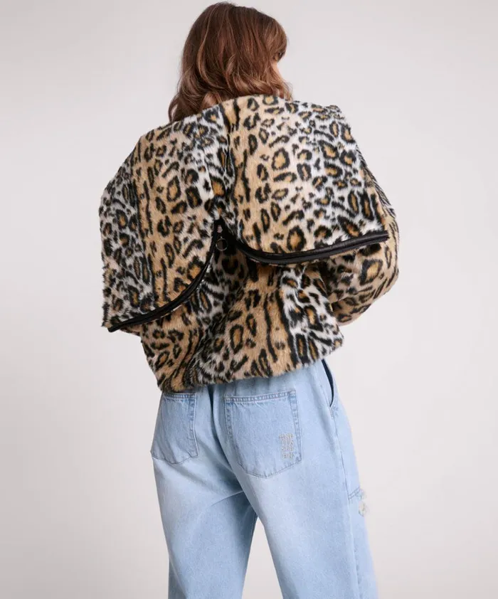 One Teaspoon Jackets FAUX LEOPARD SPLIT HOOD JACKET 8211 Women One Teaspoon Jackets FAUX LEOPARD SPLIT HOOD JACKET 8211 Women