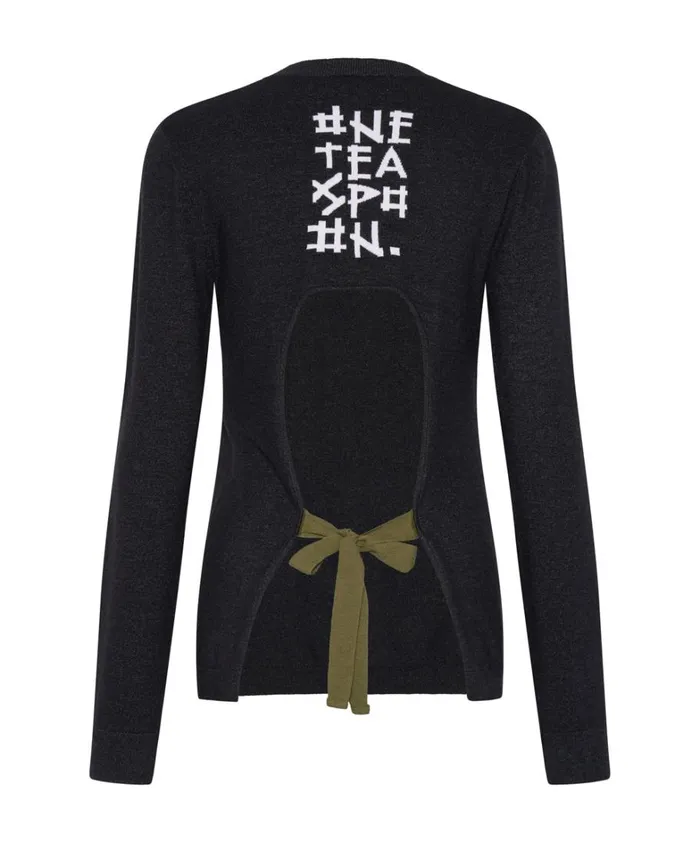 One Teaspoon Knitwear BLACK PEEP HOLE LONG SLEEVE KNIT TOP 8211 Women One Teaspoon Knitwear BLACK PEEP HOLE LONG SLEEVE KNIT TOP 8211 Women