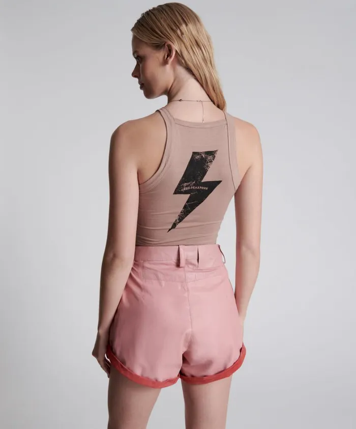 One Teaspoon Leather PINK LEATHER STREETWALKER SHORTS 8211 Women One Teaspoon Leather PINK LEATHER STREETWALKER SHORTS 8211 Women