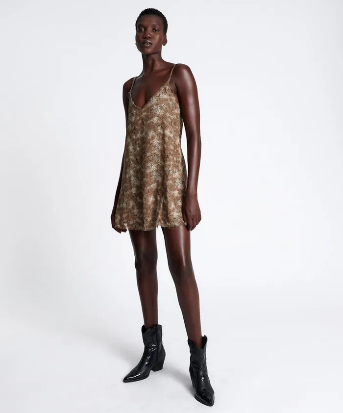 One Teaspoon Mini Dresses MYSTERIOUS SNAKE SLIP DRESS 8211 Women One Teaspoon Mini Dresses MYSTERIOUS SNAKE SLIP DRESS 8211 Women