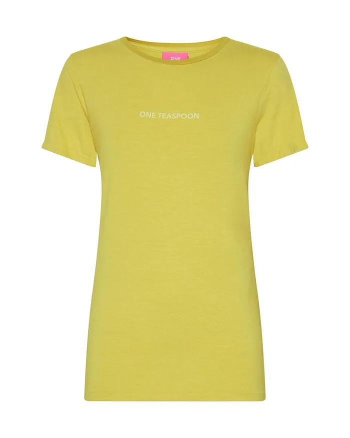 One Teaspoon Tees and Tanks BLAZING YELLOW LOGO FITTED TEE 8211 Women One Teaspoon Tees and Tanks BLAZING YELLOW LOGO FITTED TEE 8211 Women