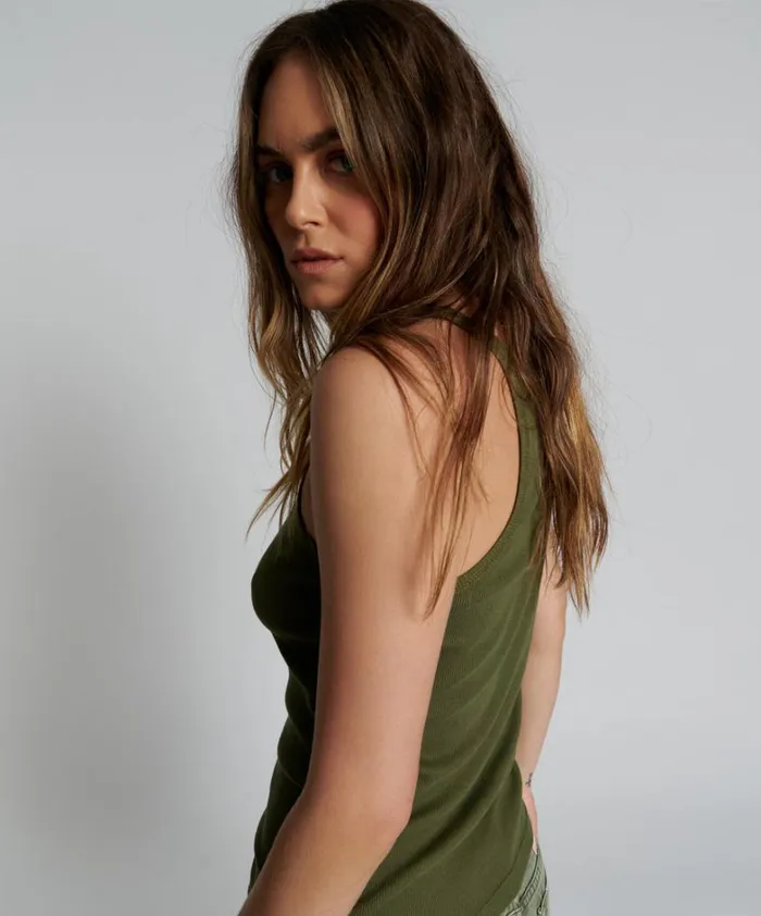 One Teaspoon Tees and Tanks BURNT OLIVE ONE TEASPOON LOGO SINGLET 8211 Women One Teaspoon Tees and Tanks BURNT OLIVE ONE TEASPOON LOGO SINGLET 8211 Women