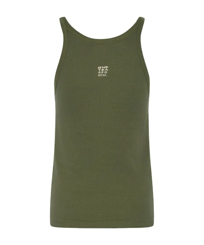 One Teaspoon Tees and Tanks BURNT OLIVE ONE TEASPOON LOGO SINGLET 8211 Women One Teaspoon Tees and Tanks BURNT OLIVE ONE TEASPOON LOGO SINGLET 8211 Women