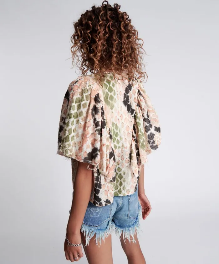 One Teaspoon Tops HAND PAINTED BOA TOP 8211 Women