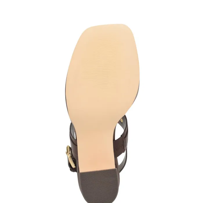 Opell Tailored Platform Sandals Dark Brown Women Nine West Dress