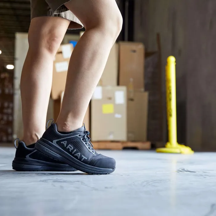 Outpace Composite Toe Safety Shoe Black Women Ariat Work Boots and Shoes