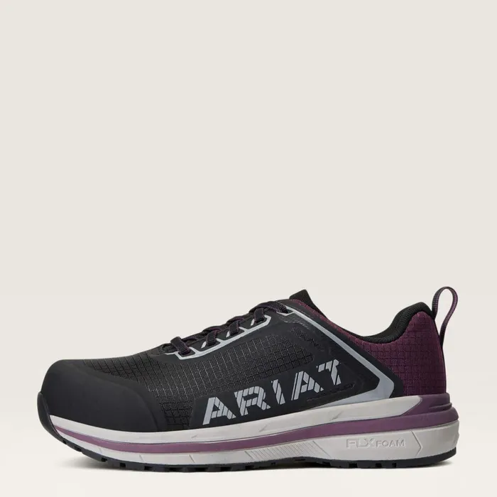 Outpace Composite Toe Safety Shoe Shadow Purple Women Ariat Work Boots and Shoes Outpace Composite Toe Safety Shoe Shadow Purple Women Ariat Work Boots and Shoes
