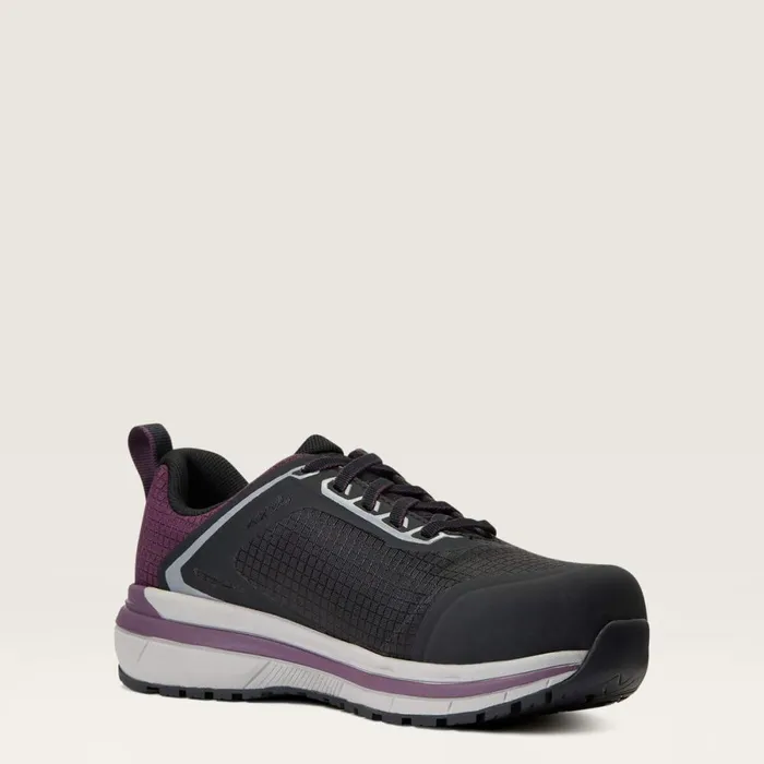 Outpace Composite Toe Safety Shoe Shadow Purple Women Ariat Work Boots and Shoes Outpace Composite Toe Safety Shoe Shadow Purple Women Ariat Work Boots and Shoes