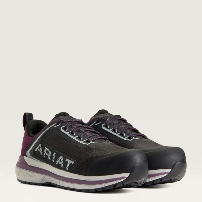 Outpace Composite Toe Safety Shoe Shadow Purple Women Ariat Work Boots and Shoes Outpace Composite Toe Safety Shoe Shadow Purple Women Ariat Work Boots and Shoes