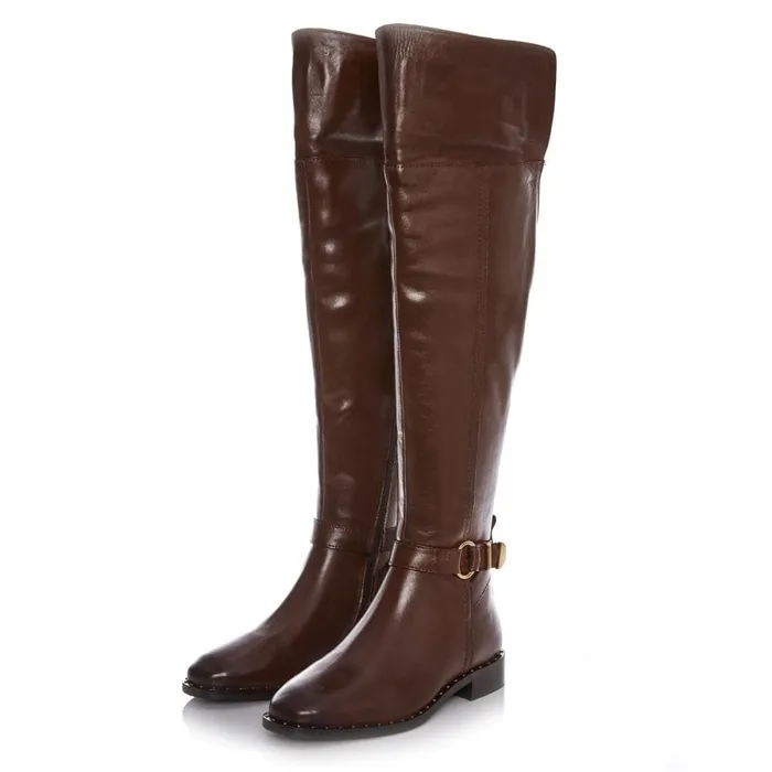 Over The Knee Boots Women Moda In Pelle Tori Tan Leather