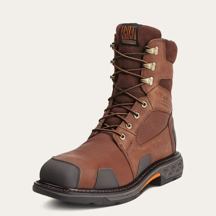 OverDrive 8034 Wide Square Toe Waterproof Composite Toe Work Boot Chestnut Brown Men Ariat Work Boots OverDrive 8034 Wide Square Toe Waterproof Composite Toe Work Boot Chestnut Brown Men Ariat Work Boots