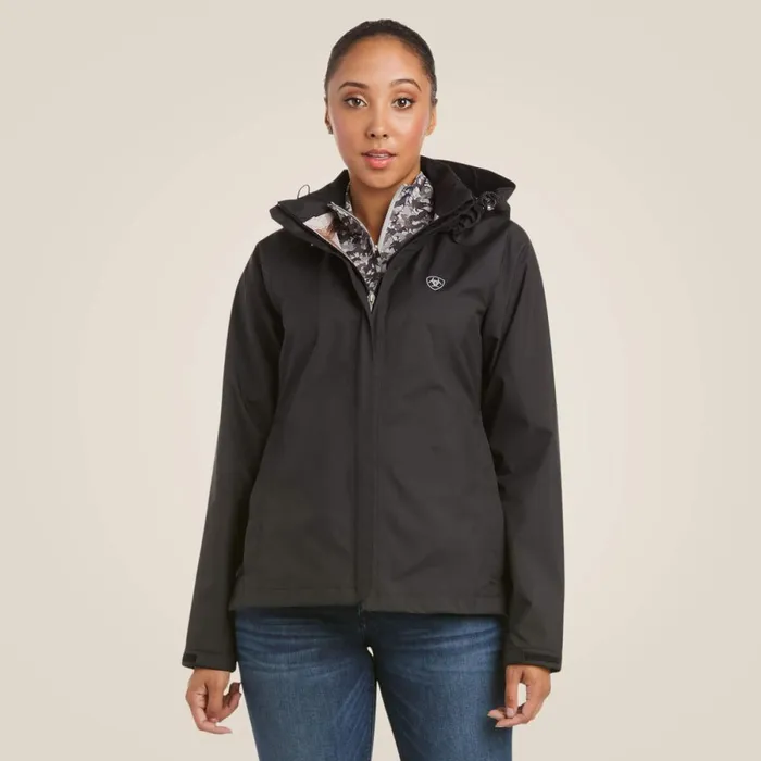 Packable Waterproof Jacket Black Women Ariat Jackets and Vests