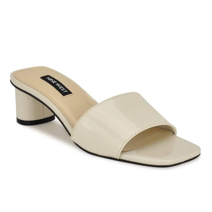 Paire Slide Sandals Ivory Women Nine West Dress Paire Slide Sandals Ivory Women Nine West Dress