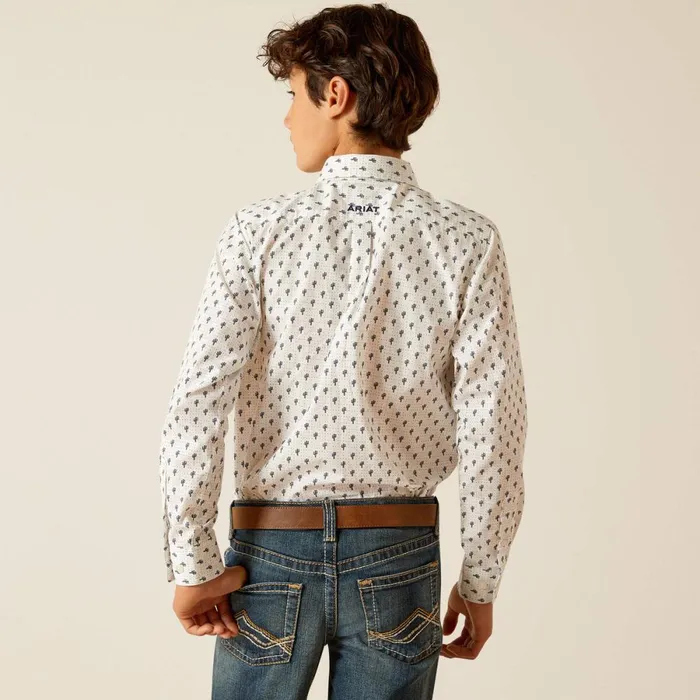 Parker Classic Fit Shirt White Kids Ariat Button Down Shirts Parker Classic Fit Shirt White Kids Ariat Button Down Shirts