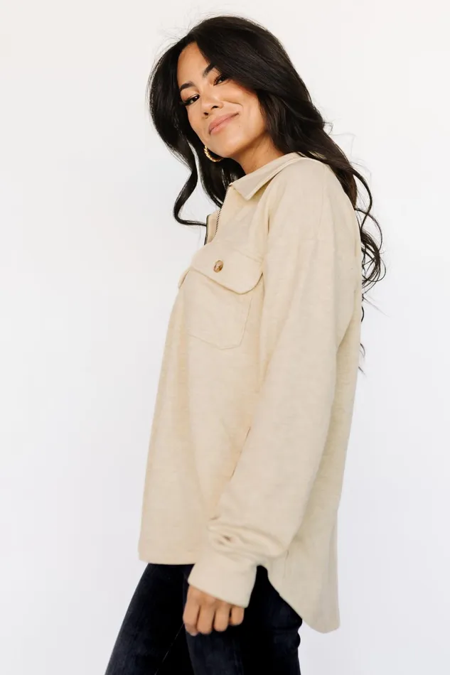 Patrick Half Zip Pullover Honey Women Baltic Born Sweaters Patrick Half Zip Pullover Honey Women Baltic Born Sweaters