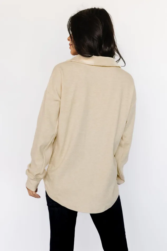 Patrick Half Zip Pullover Honey Women Baltic Born Sweaters Patrick Half Zip Pullover Honey Women Baltic Born Sweaters
